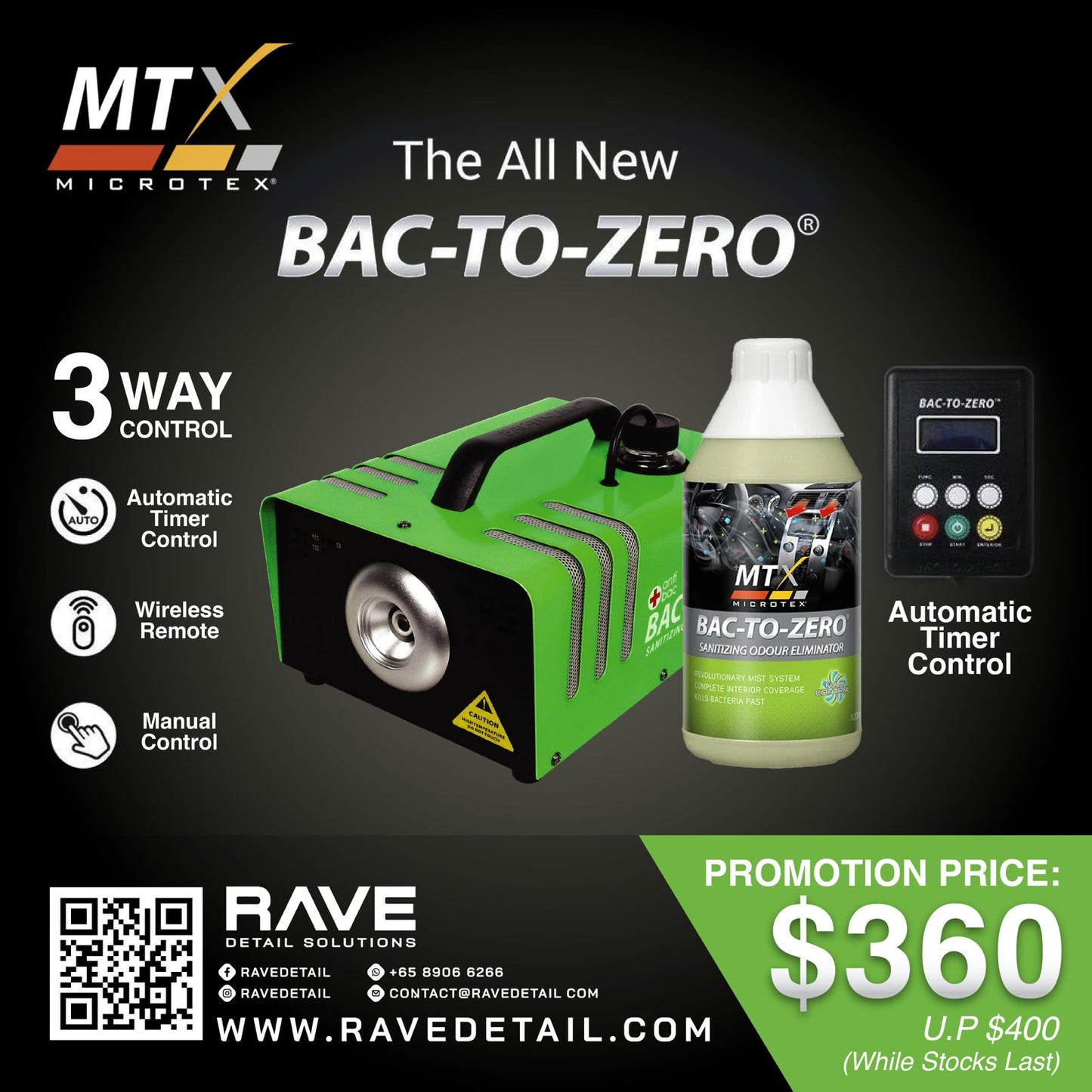 MTX Bac-To-Zero Sanitizing Machine 900W